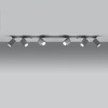 Lampa Sufitowa Oprawa Natynkowa 6x GU10 SPOT TUBA Reflektor Ruchoma Minimalistyczna Kwadratowa Szara Nowoczesna Merida Sollux