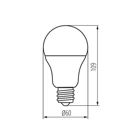 Żarówka LED E27 A60 9.5W = 75W 1050lm 3000K Ciepła Kanlux