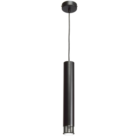 Lampa wisząca DANI 1xGU10 Wąski Klosz Czarna Chrom MLP6231 Milagro Metal
