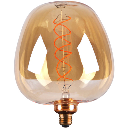 Żarówka Dekoracyjna LED E27 FILAMENT S190 4W 260lm 1800K Ciepła 320° DecoVintage Amber GOLDLUX (Polux)