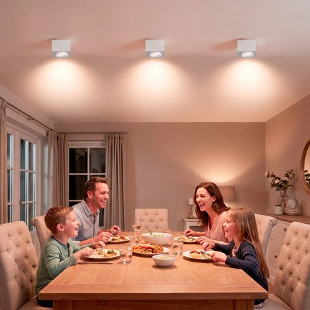 Oprawa Natynkowa HALOGENOWA Spot Tuba Ruchoma Kwadratowa Biała 50mm AMAT-S LUMILED