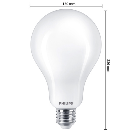 Żarówka LED E27 A95 23W = 200W 3452lm 6500K Zimna FILAMENT LED Classic Philips
