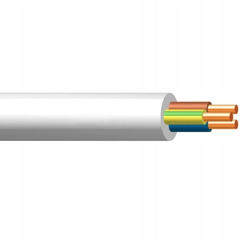 Przewód Kabel YDY 450/750V 3x1,5mm Biały 1m ELEKTROKABEL