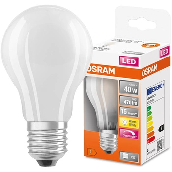 Żarówka LED E27 A60 4,8W = 40W 470lm 2700K Ciepła 320° Filament Ściemnialna OSRAM SUPER STAR