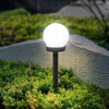 Lampa Solarna Ogrodowa LED ATRIS Wbijana Biała Kula 10cm LUMILED