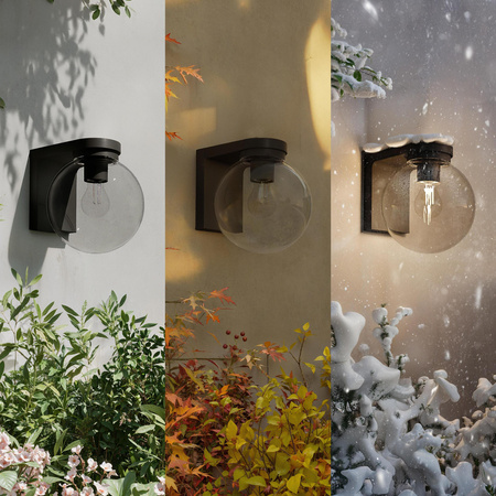 Kinkiet Ogrodowy Lampa Zewnętrzna Elewacyjna LED E27 IP44 Czarna Ulio Philips