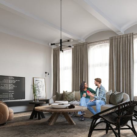 Lampa Sufitowa Wisząca Zwis 6x E27 Żyrandol Nieregularna Czarna Industrialna Duomo Sollux