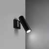 Lampa Ścienna Oprawa Natynkowa Kinkiet GU10 SPOT TUBA Reflektor Ruchoma Tubularna Czarna Nowoczesna Direzione Sollux