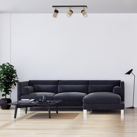 Lampa Sufitowa BARON Czarna 3xGU10 Milagro