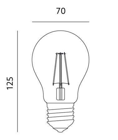 Żarówka LED E27 A60 11,5W 1521lm 4000K Neutralna 360° Filament KOBI FGS