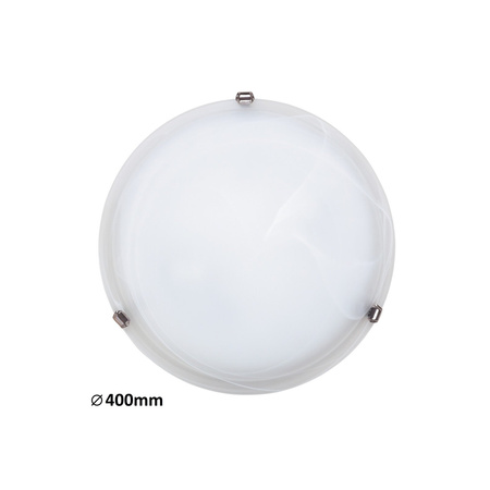 Plafon LED Lampa Sufitowa Oprawa Ścienna Natynkowa 2x E27 Biały Klasyczny Alabastro Rabalux