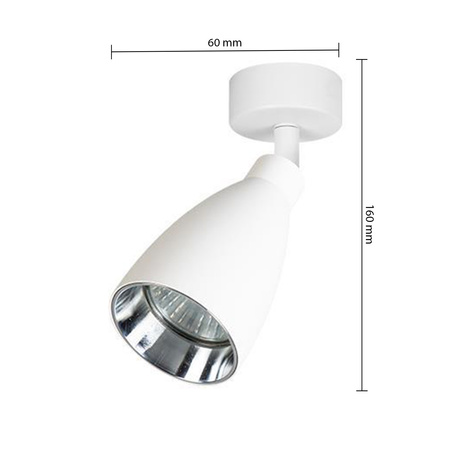 Lampa Ścienna Reflektor Kinkiet Spot GU10 Ruchomy Biały Chrom Helis Masterled