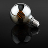 Żarówka LED E27 G80 6W = 50W 650lm 2200K Ciepła 360° Filament dymiona