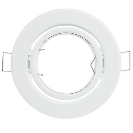 Oprawa HALOGENOWA Podtynkowa Ruchoma Okrągła Biała Blacha GU10 MR16