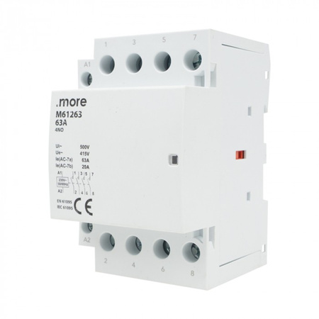 Stycznik Modułowy na Szynę 4P 63A 4NO .MORE