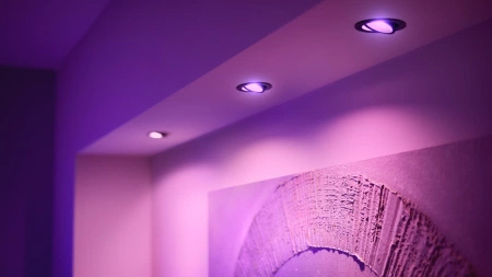 3x Oprawa Podtynkowa Wpuszczana LED 4.2W 400lm IP20 White and Color Ambiance RGB + TW Czarna Inteligentna SMART Zigbee Bluetooth Centura Philips HUE