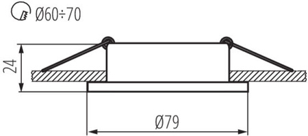 Oprawa sufitowa halogenowa okrągła RADAN MR16 aluminium Kanlux