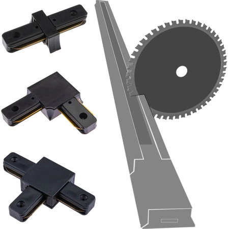 Zestaw Szyna Oświetleniowa Szynoprzewód 1m + Lampa Szynowa LED 30W 4000K Czarna