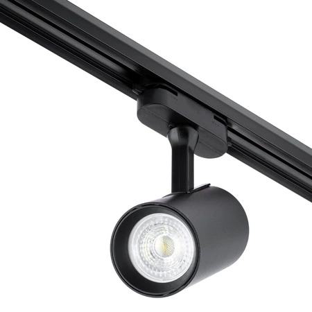 Reflektor Szynowy GU10 CZARNY do Szynoprzewodów Jednofazowych Regulowana Oprawa na Szynę Walec SPOT Lampa