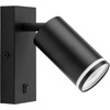 Lampa ścienna Kinkiet GU10 RING z włącznikiem czarny