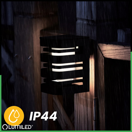 Kinkiet Solarny Lampa Elewacyjna LED Natynkowa CAMILA 3000K Czujnik Zmierzchu LUMILED