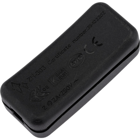 Włącznik przełącznik kołyskowy na przewód zatrzaskowy czarny