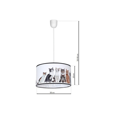 Lampa Wisząca Sufitowa CATS 1xE27 Milagro