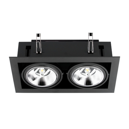 Oprawa Podtynkowa Halogenowa Ruchoma 2x GU10 ES111 Prostokątna Czarna