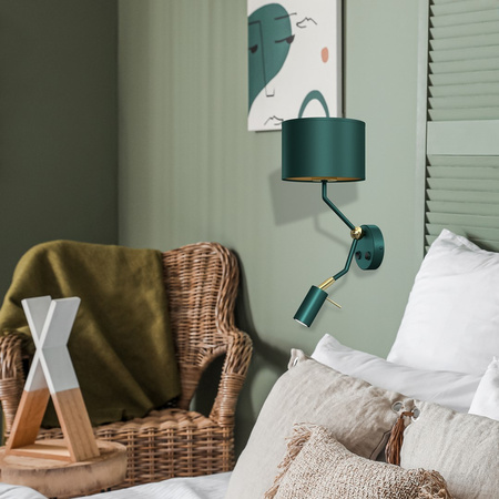 Lampa Ścienna Kinkiet VERDE Zielona + 1x mini GU10 Milagro