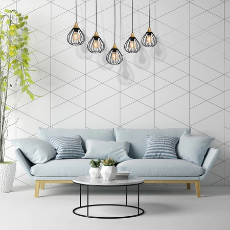 Lampa wisząca czarna MiLAGRO KANE 5x E27