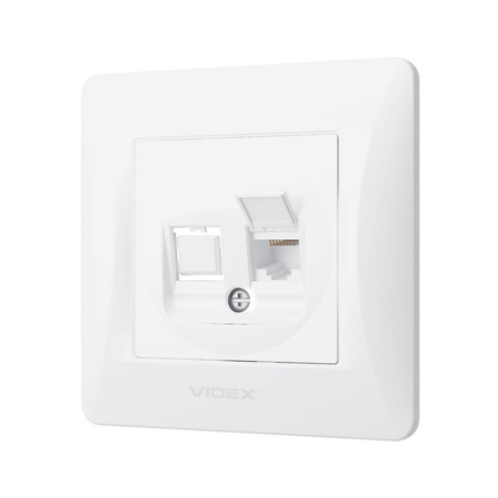 Gniazdo Pojedyncze Komputerowe RJ45 Natynkowe Białe BINERA VIDEX