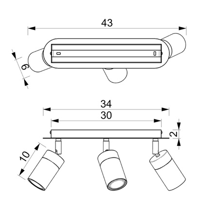 Lampa sufitowa JOKER ZIELONY ZŁOTY 3 x GU10 MILAGRO Metal styl nowoczesny