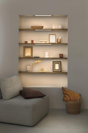 Lampka Podszafkowa LED Listwa Meblowa z Czujnikiem Ruchu Bezramkowa 5W 220lm CCT Ściemnialna Biały 30x10cm Undercabinet Ledvance