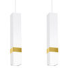 Lampa wisząca Tuba Zwis VIDAR Biały + złoty 3x GU10 Milagro Metal Styl nowoczesny