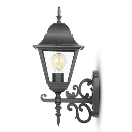 Lampa Ogrodowa Elewacyjna Kinkiet E27 Duża Czarny mat VT-761 V-TAC