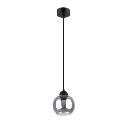 Lampa Sufitowa Wisząca Zwis E27 Żyrandol Kulista Czarna Nowoczesna Alino Sollux