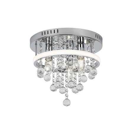 Plafon LED Lampa Sufitowa Oprawa Ścienna Natynkowa 32W Ściemnialna Chrom Klasyczny Pallas Rabalux
