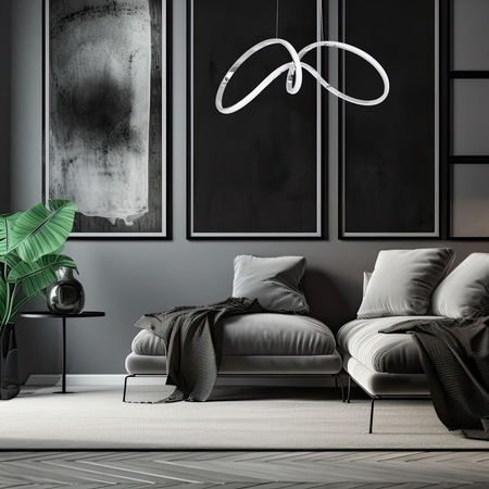 Lampa Wisząca Sufitowa TESORO Chrom 48W LED Milagro