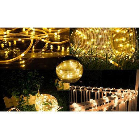 Girlanda Solarna Ogrodowa 100x LED Ozdobna Łańcuch Świetlny 11,9m 3000K