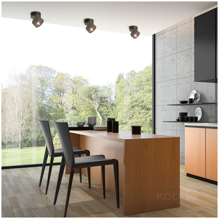 Oprawa Sufitowa Reflektor Regulowany LED 13.5W 850lm 3000K Ciepła Ściemnialna CRI90 Czarna Lahti Kobi