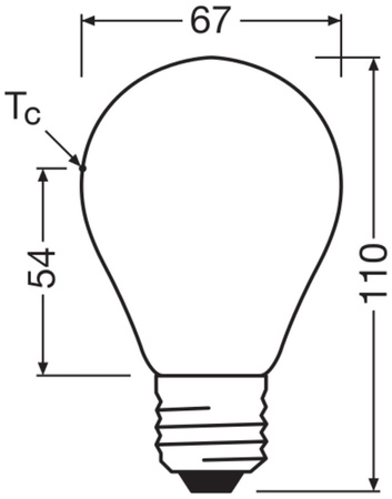 Żarówka LED A67 E27 13.8W = 100W 1521lm 2700K Ciepła Biała FILAMENT ŚCIEMNIALNA LEDVANCE