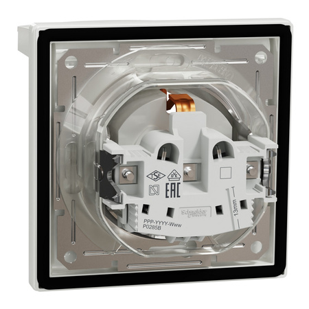 Gniazdo Pojedyncze z Ramką IP44 Jednokrotne z Klapką SCHNEIDER ASFORA