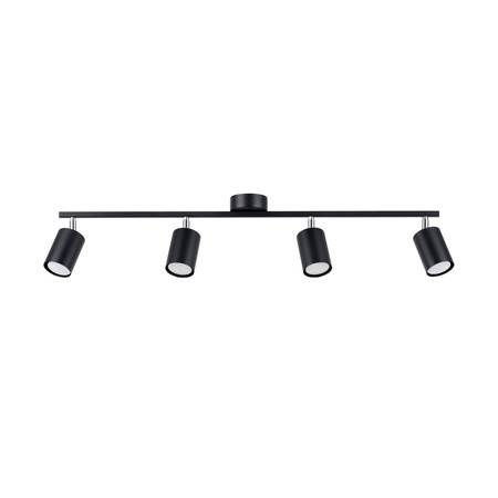 Lampa Sufitowa Listwa Oświetleniowa 4x GU10 Tubularna Czarna Nowoczesna Lemmi Sollux