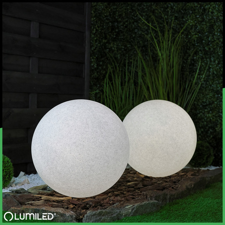 Lampa Oprawa Ogrodowa Zewnętrzna KAMIENNA KULA LED LUMIKULA 40cm E27 IP65 LUMILED