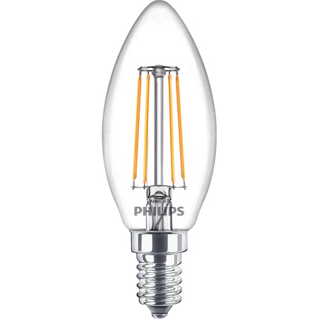 3x Żarówka LED E14 Świeczka B35 4,3W = 40W 470lm 2700K Ciepła FILAMENT Philips