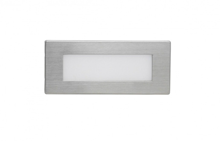 Lampa Ogrodowa Zewnętrzna Elewacyjna WPUSZCZANA LED Mur Led Inox E 04 1,5W 64lm 3000K Ciepła Su-Ma