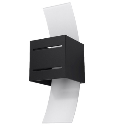 Lampa Ścienna Kinkiet G9 Kwadratowa Czarna Nowoczesna Loreto Sollux
