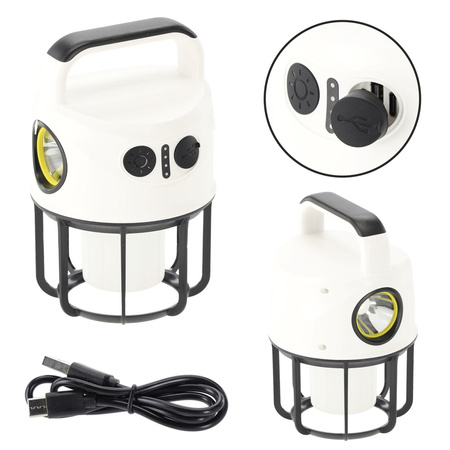 Lampa Kempingowa Biwakowa Akumulatorowa LED Turystyczna Latarka USB-C
