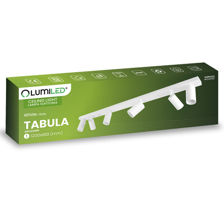 Lampa Sufitowa SPOT TUBA Reflektor Oprawa Halogenowa 6x GU10 TABULA LUMILED