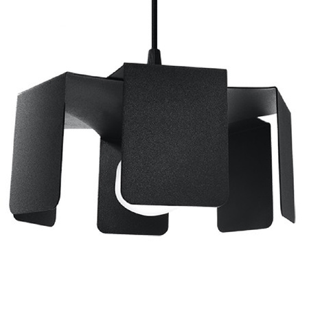 Lampa Sufitowa Wisząca Zwis E27 Żyrandol Nieregularna Czarna Industrialna Tulip Sollux